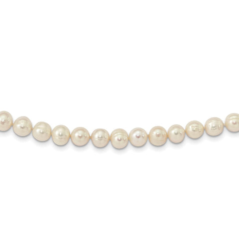 14k 7.5-9mm White Freshwater Cultured Pearl Graduated Necklace-WBC-PR19-18