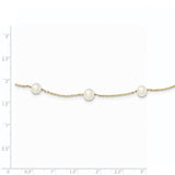 14K 5.5-6.5mm White Near Round FW Cultured Pearl 12-station Necklace-WBC-PR56-16