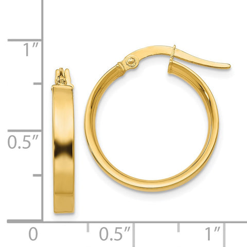 14K 3mm Small Hoop Earrings-WBC-PRE552