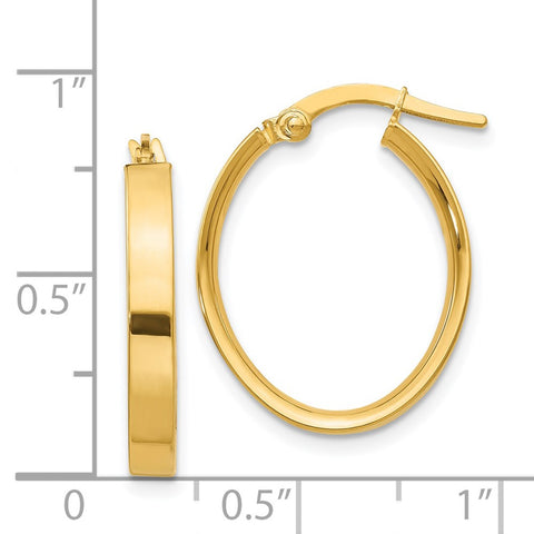 14K Oval Hoop Earrings-WBC-PRE556