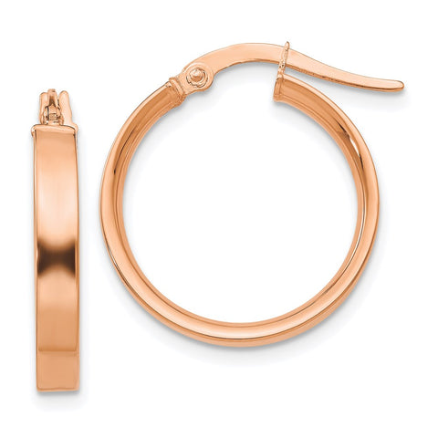 14K Rose Gold 3mm Small Hoop Earrings-WBC-PRE558
