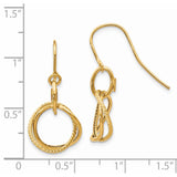 14K Small Twisted Circle Shepherd Hook Earrings-WBC-PRE876