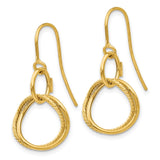 14K Small Twisted Circle Shepherd Hook Earrings-WBC-PRE876