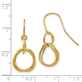 14K Small Twisted Circle Shepherd Hook Earrings-WBC-PRE876