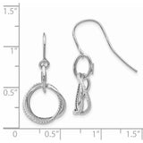 14K White Gold Small Twisted Circle Shepherd Hook Earrings-WBC-PRE877