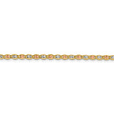 14k 2.75mm Tri-color Rose and White Rhodium PavÇ Valentino Chain-WBC-PVL060-18