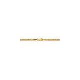 14k 2.75mm Tri-color Rose and White Rhodium PavÇ Valentino Chain-WBC-PVL060-24