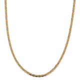 14k 3.8mm Tri-color Rose and White Rhodium PavÇ Valentino Chain-WBC-PVL080-24