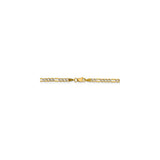 14k 3.2mm Semi-solid with Rhodium PavÇ Figaro Chain-WBC-PWC080-7