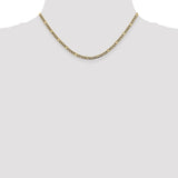 14k 3.2mm Semi-solid with Rhodium PavÇ Figaro Chain-WBC-PWC080-16