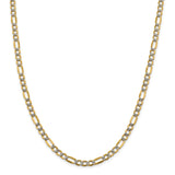 14k 5.25mm Semi-solid with Rhodium PavÇ Figaro Chain-WBC-PWC120-20