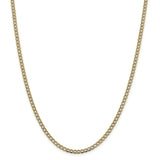 14k 3.4mm Semi-solid with Rhodium PavÇ Curb Chain-WBC-PWF080-20