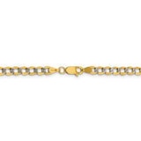 14k 4.3mm Semi-solid with Rhodium PavÇ Curb Chain-WBC-PWF100-24