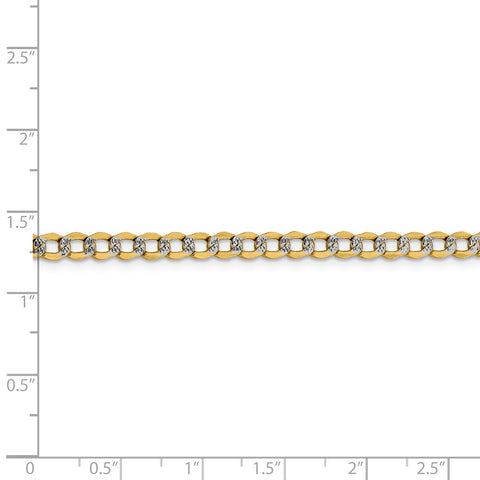 14k 4.3mm Semi-solid with Rhodium PavÇ Curb Chain-WBC-PWF100-8