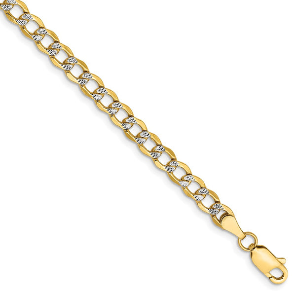 14k 4.3mm Semi-solid with Rhodium PavÇ Curb Chain-WBC-PWF100-7