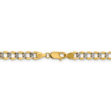 14k 5.2mm Semi-solid with Rhodium PavÇ Curb Chain-WBC-PWF120-24