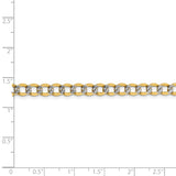 14k 5.2mm Semi-solid with Rhodium PavÇ Curb Chain-WBC-PWF120-8