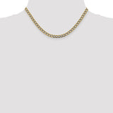 14k 5.2mm Semi-solid with Rhodium PavÇ Curb Chain-WBC-PWF120-16