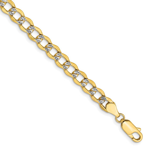 14k 5.2mm Semi-solid with Rhodium PavÇ Curb Chain-WBC-PWF120-8