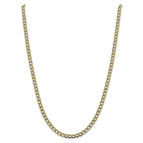 14k 5.2mm Semi-solid with Rhodium PavÇ Curb Chain-WBC-PWF120-20