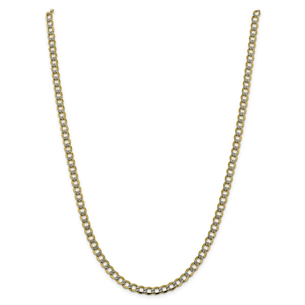 14k 5.2mm Semi-solid with Rhodium PavÇ Curb Chain-WBC-PWF120-22