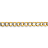 14k 6.75mm Semi-solid with Rhodium PavÇ Curb Chain-WBC-PWF150-16