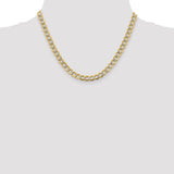 14k 6.75mm Semi-solid with Rhodium PavÇ Curb Chain-WBC-PWF150-18