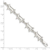 Sterling Silver Pig Bracelet-WBC-QA10-7