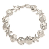 Sterling Silver Seashells Bracelet-WBC-QA28-8