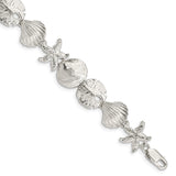 Sterling Silver Seashells Bracelet-WBC-QA28-8