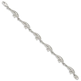 Sterling Silver Manatees Bracelet-WBC-QA36-7