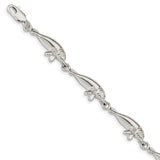 Sterling Silver Manatees Bracelet-WBC-QA36-7