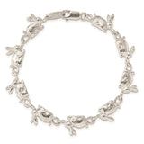 Sterling Silver Rabbits Bracelet-WBC-QA4-7