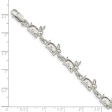 Sterling Silver Rabbits Bracelet-WBC-QA4-7