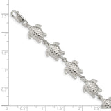 Sterling Silver Sea Turtles Bracelet-WBC-QA40-7