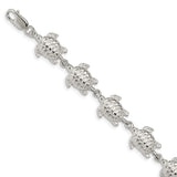 Sterling Silver Sea Turtles Bracelet-WBC-QA40-7