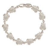 Sterling Silver Sea Turtles Bracelet-WBC-QA41-7