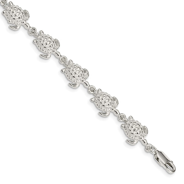 Sterling Silver Sea Turtles Bracelet-WBC-QA41-7