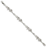 Sterling Silver Alligator Bracelet-WBC-QA9-7