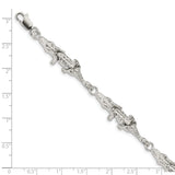 Sterling Silver Alligator Bracelet-WBC-QA9-7