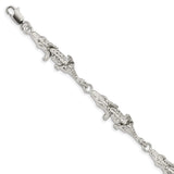 Sterling Silver Alligator Bracelet-WBC-QA9-7