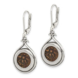 Sterling Silver & Bronze Antiqued Widows Mite Coin Leverback Earrings-WBC-QAC108