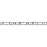 Sterling Silver 4.5mm Figaro Anchor Chain-WBC-QAF120-26