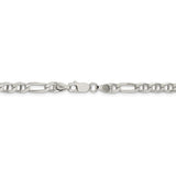 Sterling Silver 4.5mm Figaro Anchor Chain-WBC-QAF120-30