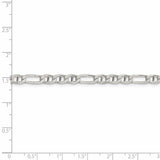 Sterling Silver 4.5mm Figaro Anchor Chain-WBC-QAF120-26