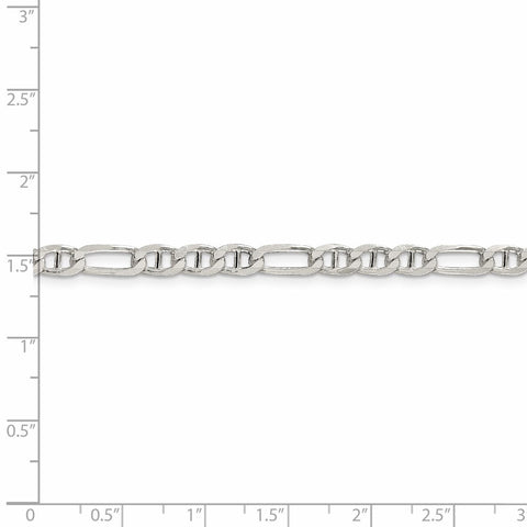 Sterling Silver 4.5mm Figaro Anchor Chain-WBC-QAF120-30