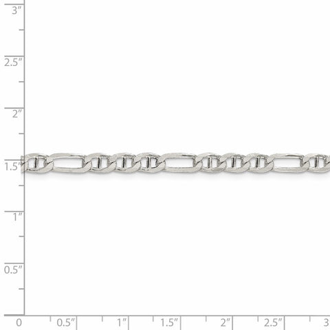 Sterling Silver 4.5mm Figaro Anchor Chain-WBC-QAF120-7