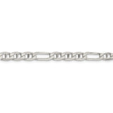 Sterling Silver 5.5mm Figaro Anchor Chain-WBC-QAF150-28