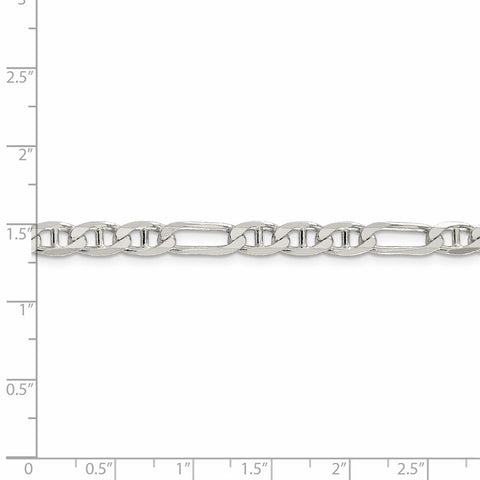 Sterling Silver 5.5mm Figaro Anchor Chain-WBC-QAF150-28