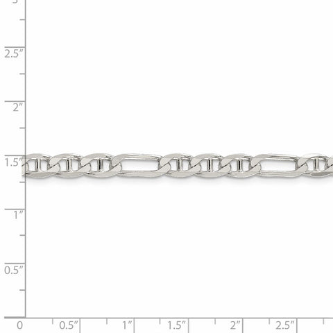 Sterling Silver 5.5mm Figaro Anchor Chain-WBC-QAF150-8